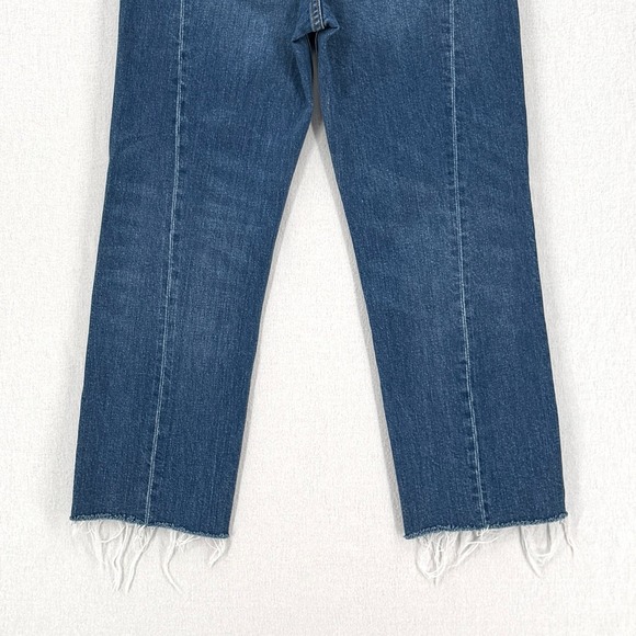 ARITZIA DENIM FORUM Arlo Hi Rise Seam Straight Jeans Womens 28 Medium Wash Blue - Picture 9 of 16